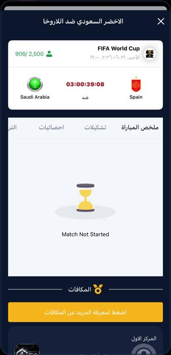 صفحة المباراة